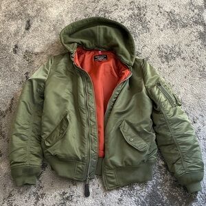 Alpha Industries M1 Bomber Jacket with Removable Hood